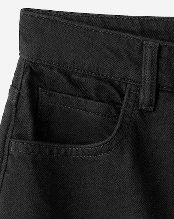 Mango High-Waist Straight-Fit Denim Shorts
