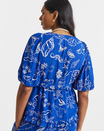 Simply Be Prairie Crinkle Top
