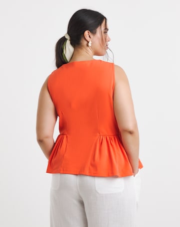 Red Peplum Tank Top