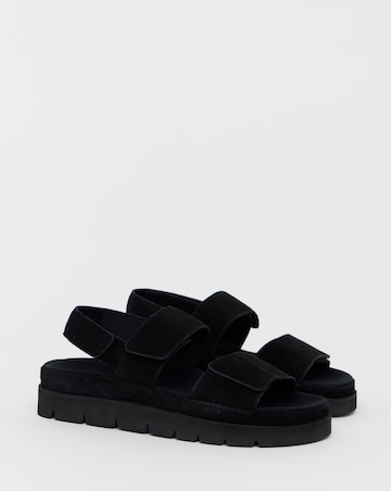 Simply Be Chara Suede Touch and Close Sandals - Wide Fit (E)