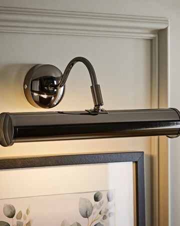 ValueLights Gemini Twin Picture Wall Light Black Chrome