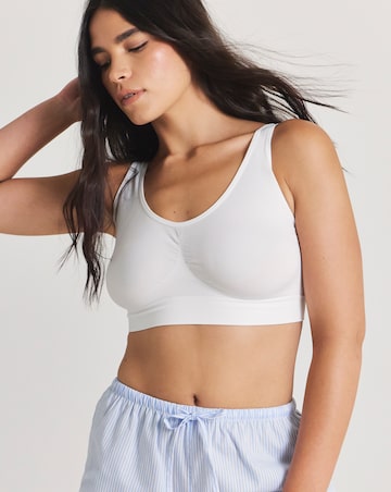 Pretty Secrets (3 Pack) Comfort Tops (Fits A-D) White/White/White