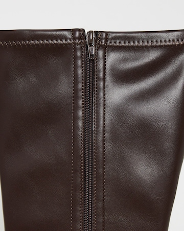 Hadley Block Heel Knee High Sock Boots - Wide Fit (E) & Standard Calf