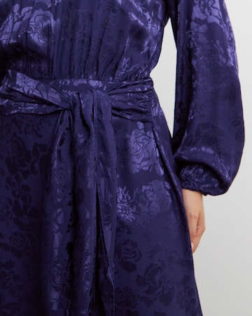Joanna Hope Jacquard Tie Waist Dress