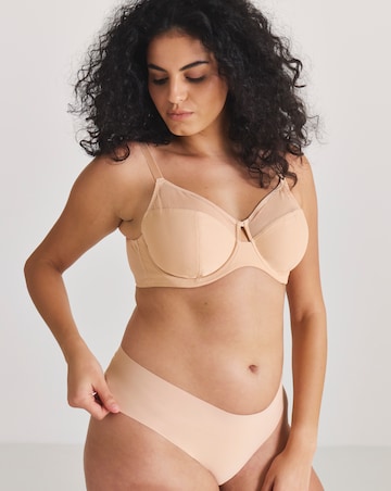 Pretty Secrets (2 Pack) Maisie Mesh Minimiser Wired Bras (D-J) Black/Almond