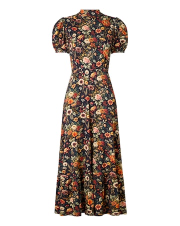 Joe Browns Autumn Florals High Neck Jersey Maxi Dress