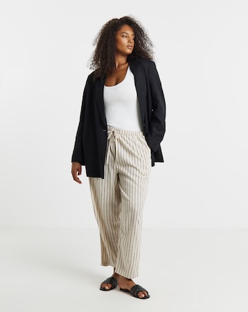 Simply Be Black Relaxed Linen Blend Blazer
