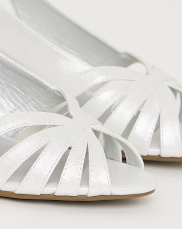Lisbon Peep Toe Slingback Shoes - Extra Wide Fit (EEE)
