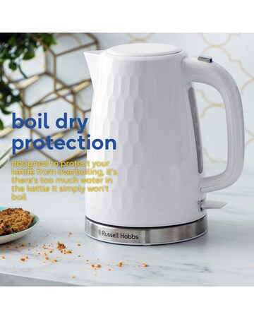 Russell Hobbs 26050 Textured Honeycomb White Kettle