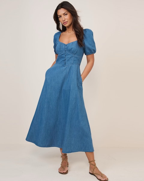 Nobody's Child Tulla Midi Denim Dress