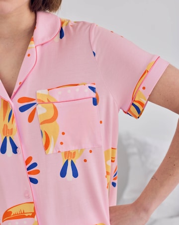 Chelsea Peers Modal Revere Pyjama Short Set Toucan Print