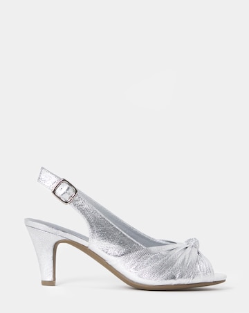 Daisy Knotted Peep Toe Heels - Wide Fit (E)