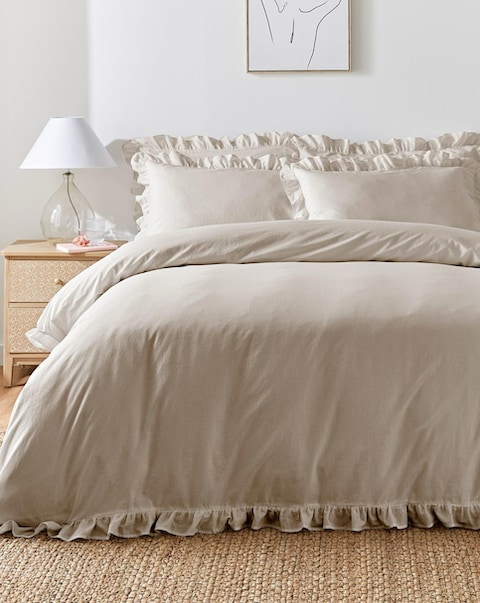 Appletree Cassia Frill Cotton Duvet Cover Set