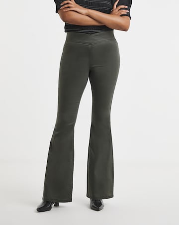 Khaki Flared Weekender Jeggings