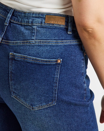 99 1 Indigo Comfort Stretch Slouchy Wide Leg Jeans