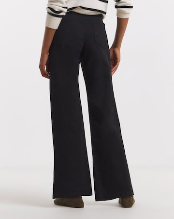 Black 24/7 Stretch Wide Leg Jeans