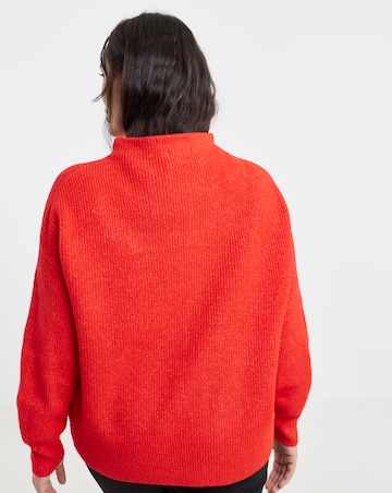 Rib Funnel Neck Jumper