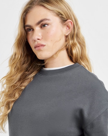 Simply Be Slate Grey Side Split Sweatshirt Tunic