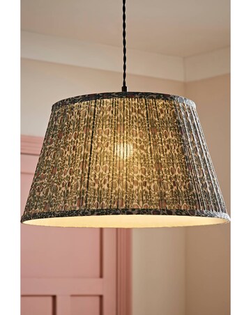 ValueLights Abel Large Tapered Floral Pleated Easy Fit Shade 45cm