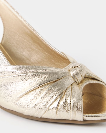 Daisy Knotted Peep Toe Heels - Wide Fit (E)
