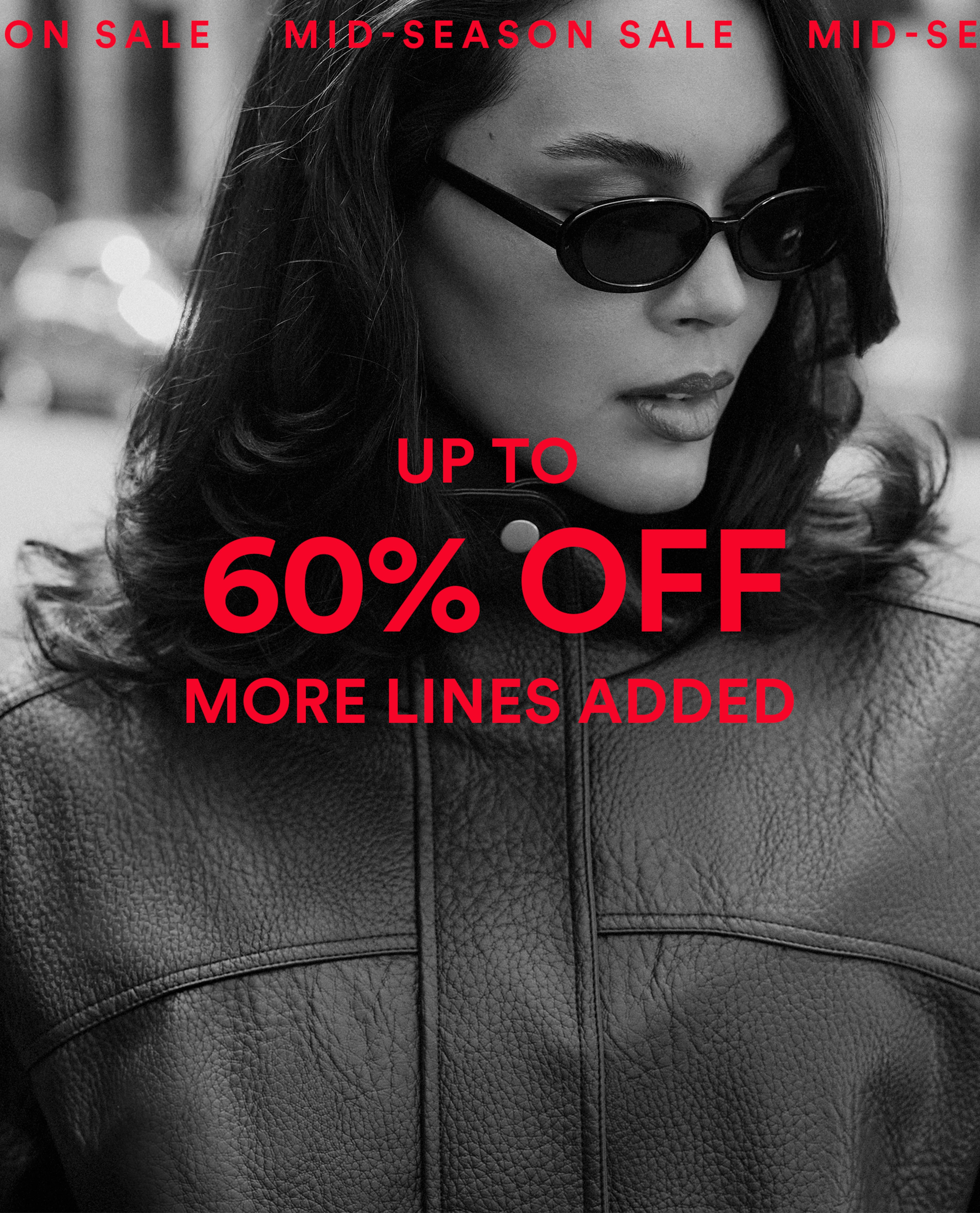 Mid-season sale up to 60% off