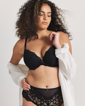 Ann Summers Sexy Lace Planet Plunge Bra Black