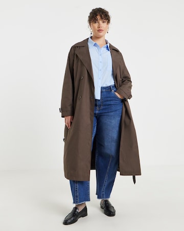 Simply Be Chocolate Essential Trench Coat