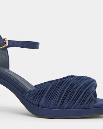 Eve Pleated Two Part Platform Heels - Extra Wide Fit (EEE)