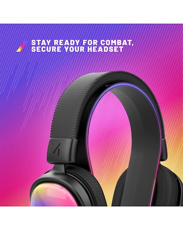 Stealth Light Up Charging Headset Stand - Glow Black