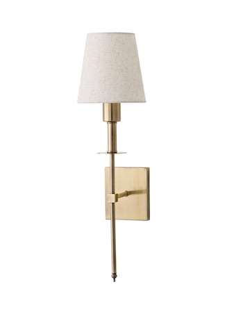 ValueLights Kincaid Antique Brass Rechargeable Easy Fit Wall Light Shade