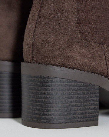 Aisha Block Heel Chelsea Ankle Boots - Wide Fit (E)