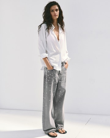 Mango Regular Waist Studded Jeans