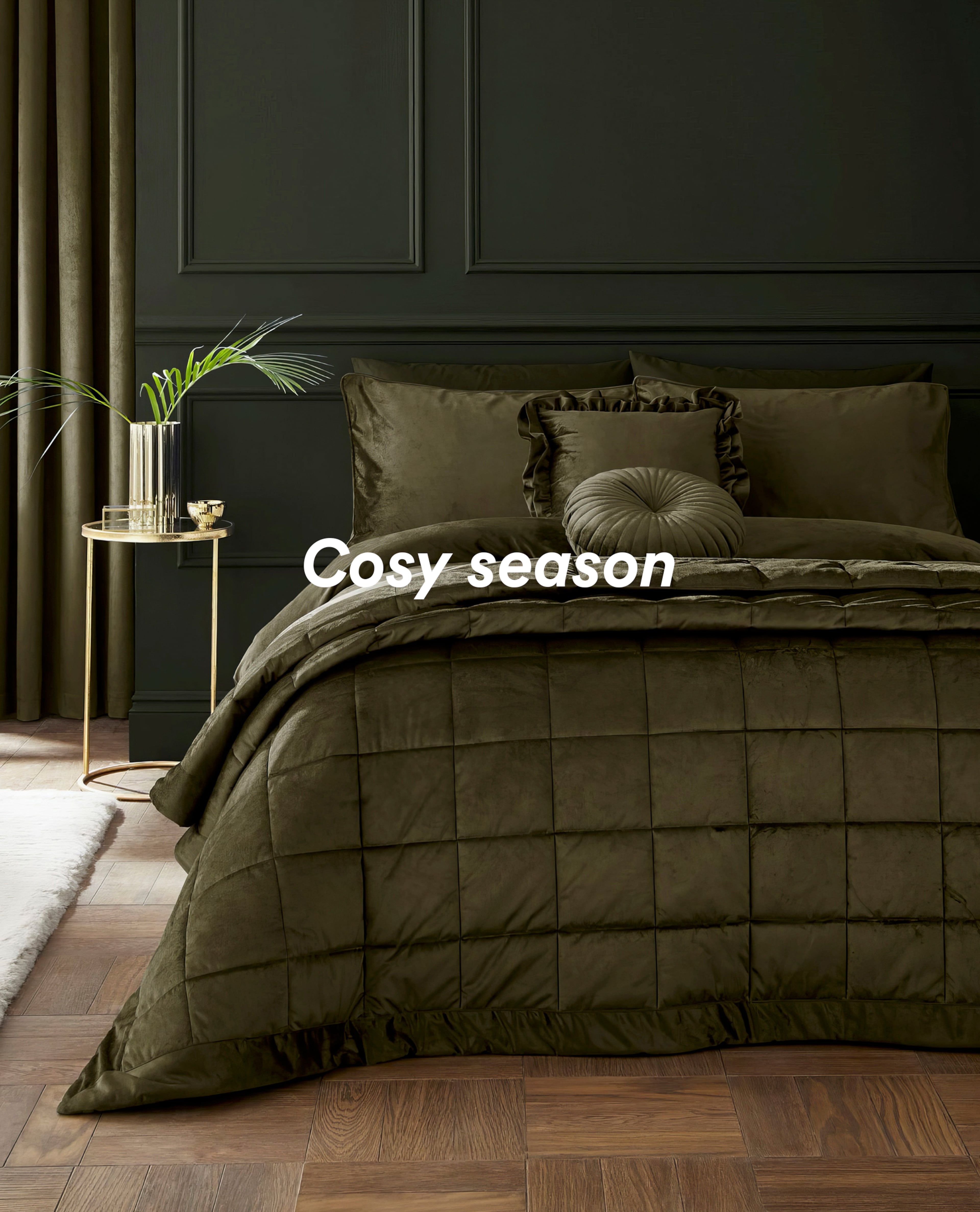Cosy season, olive bedding set