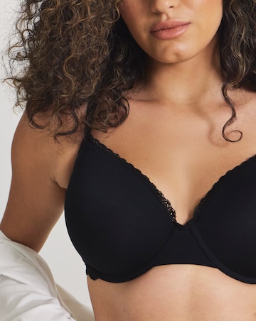 Pretty Secrets Supersoft Wired Balcony Bra (D-E) Black