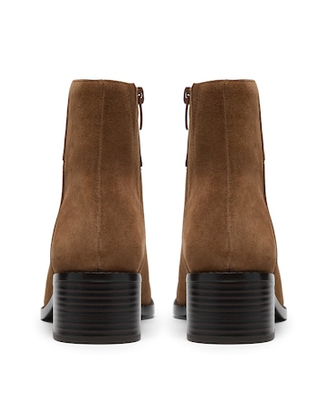 Clarks Suede Wrenn Heeled Ankle Boot - Standard Fit (D)