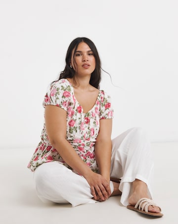 Rose Print Blouse