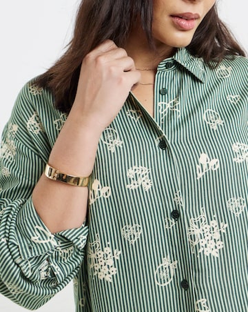 Simply Be Stripe Linen Mix Boxy Shirt