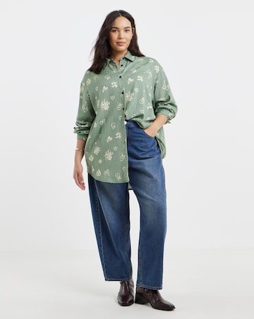 Simply Be Stripe Linen Mix Boxy Shirt