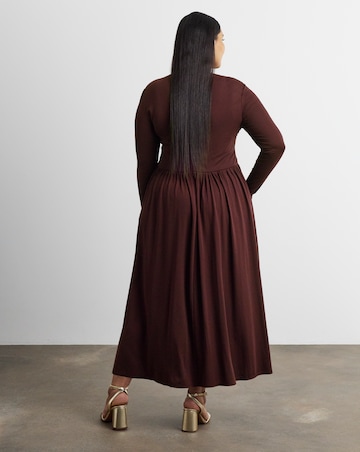 Joanna Hope Draped Bodice Jersey Midi Dress