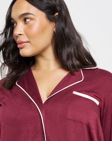 Pretty Secrets Soft Revere Pyjama Set Burgundy