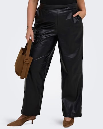 ONLY FAUX LEATHER STRAIGHT TROUSER