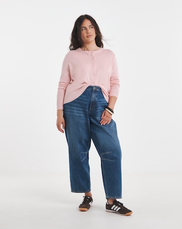 Eversoft Pink Crew Neck Cardigan