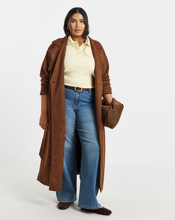 Simply Be Buttermilk Picot Polo Top