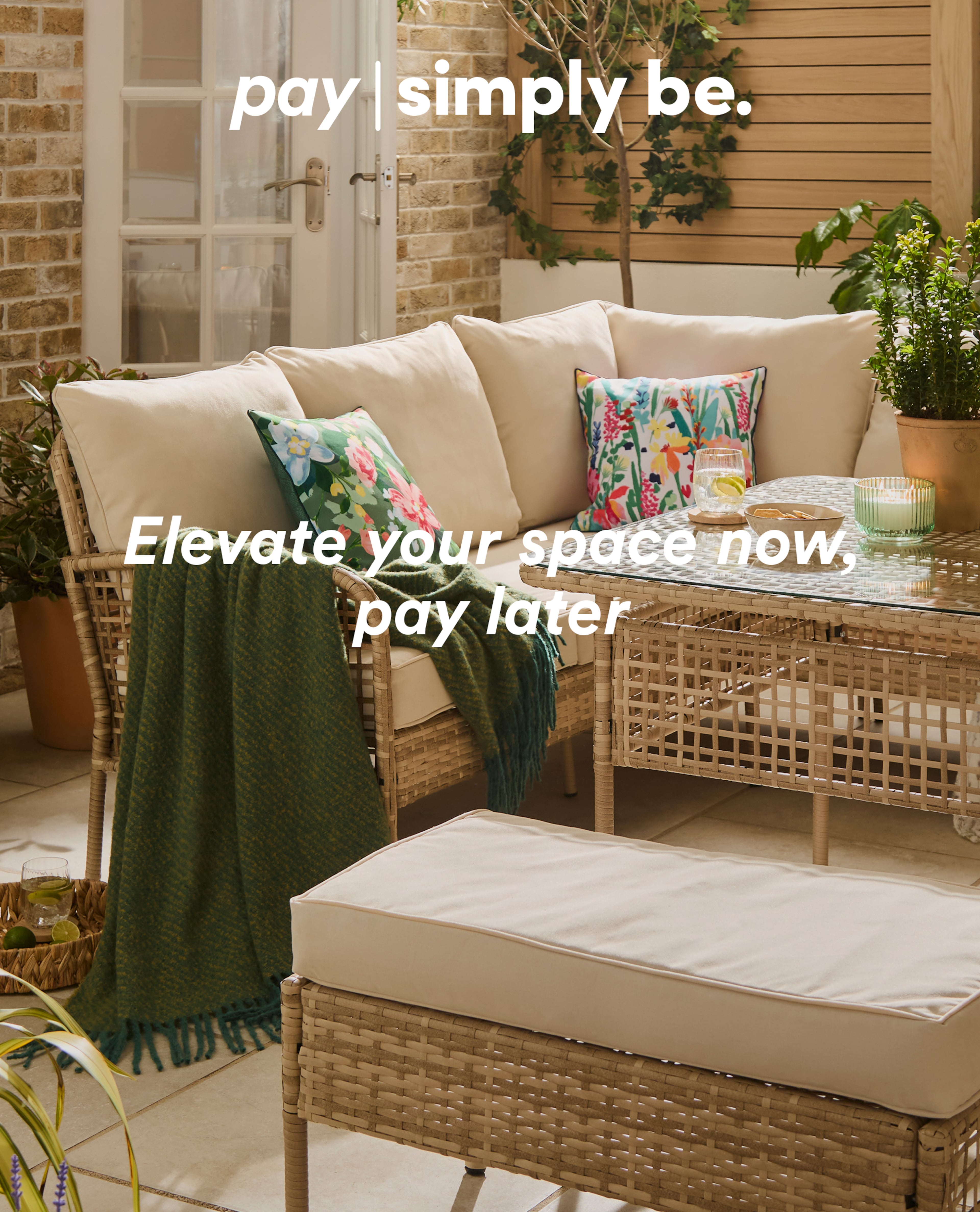 Garden furniture green blanket