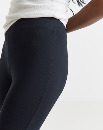 2 Pack Black Cotton Rich High Waisted Leggings