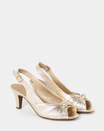 Daisy Knotted Peep Toe Heels - Wide Fit (E)