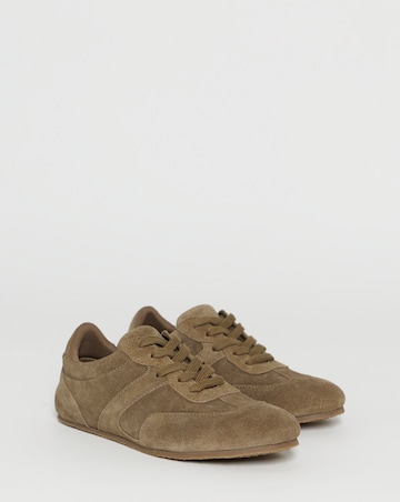 Luna Suede Retro Classic Lace Up Trainers - Extra Wide Fit (EEE)