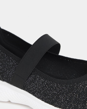 Cushion Walk Elasticated Strap Sparkle Mary Jane Trainers - Extra Wide Fit (EEE)