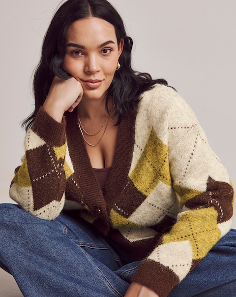 Julipa Argyle Cardigan