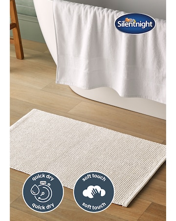 Silentnight Textured Knot Cotton Bath Mat